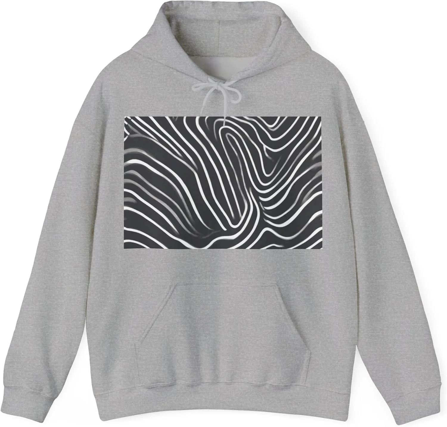 Толстовка Unisex Heavy Blend с капюшоном, топографический принт, цвет Bold 0295