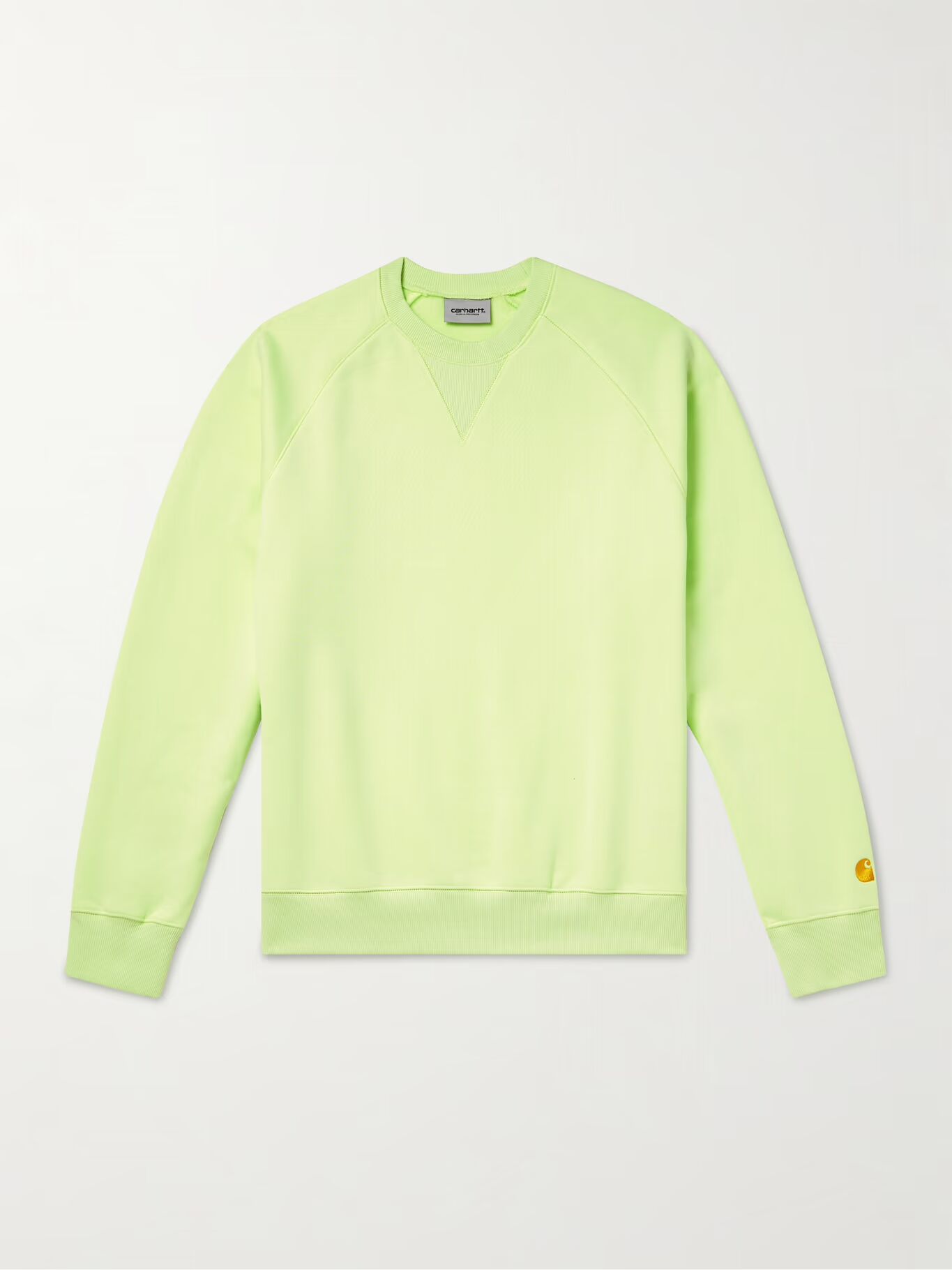 

Свитшот из хлопчатобумажной смеси с вышитым логотипом Chase CARHARTT WIP, цвет Chartreuse