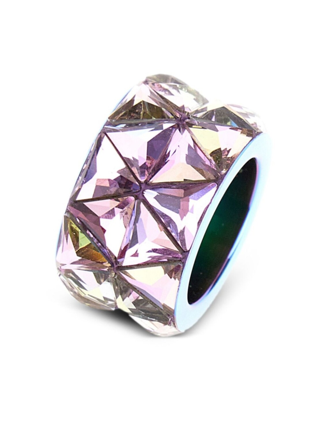 

Кольцо, украшенное кристаллами Swarovski, зеленый