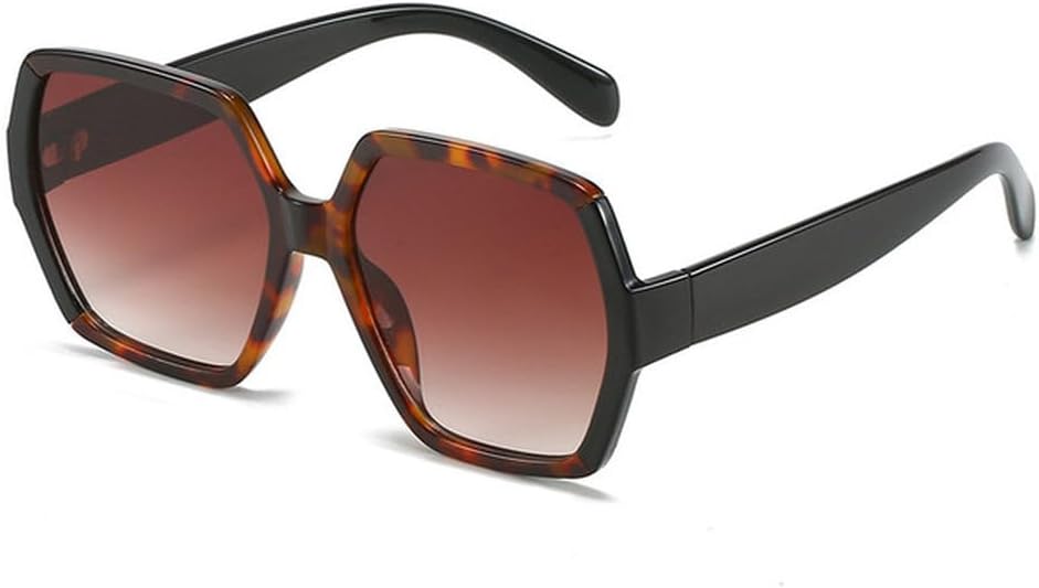 

Винтажные солнцезащитные очки Polygon для женщин и мужчин, модные солнцезащитные очки Polygon увеличенного размера с градиентным переходом, женские солнцезащитные очки UV400, SUN1493 Generic, Leopard