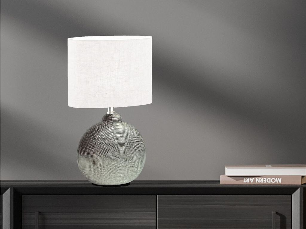 

Настольная лампа Fischer & Honsel Tobse - античное серебро/белая ткань - 23 x 13 x 39см Fischer & Honsel Leuchten