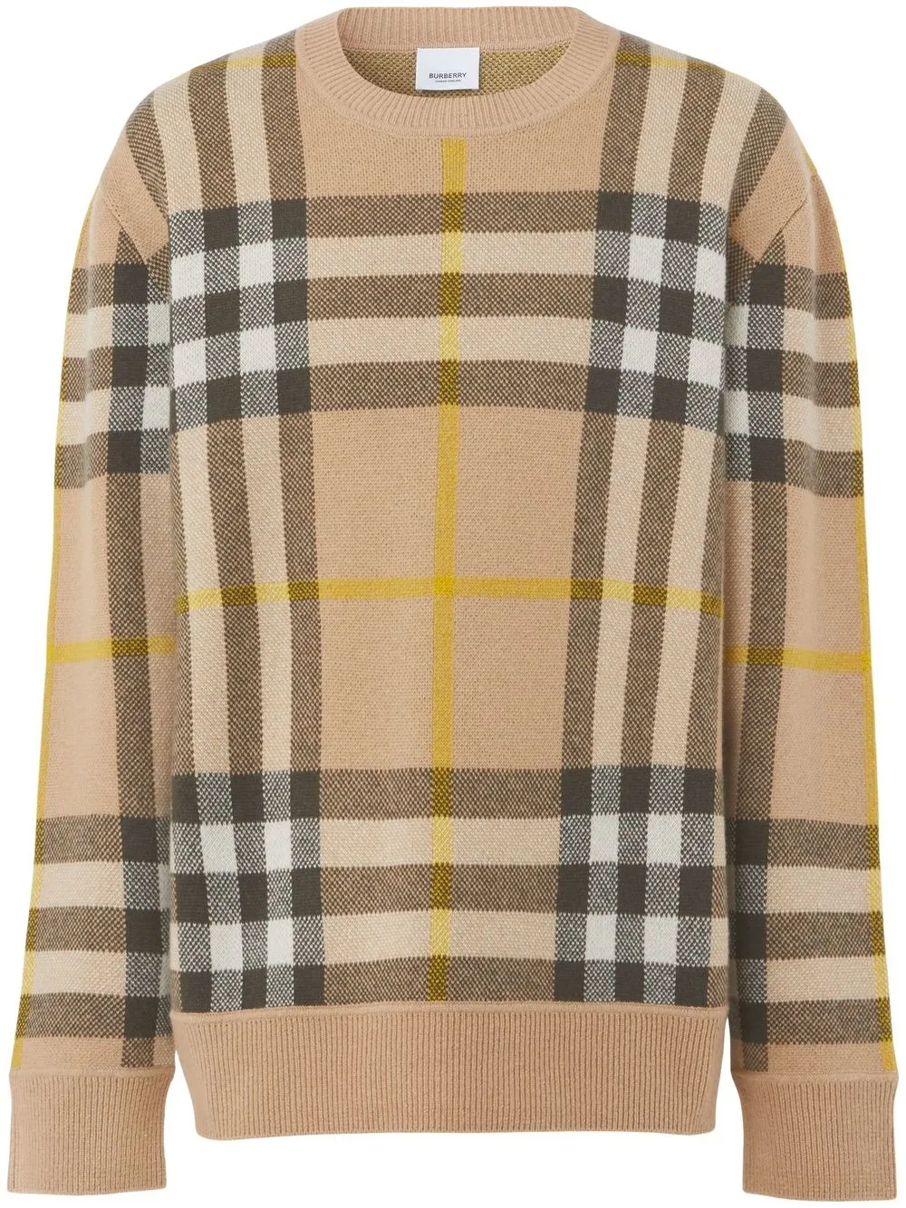 

Кашемировый джемпер в клетку BURBERRY, нейтральный