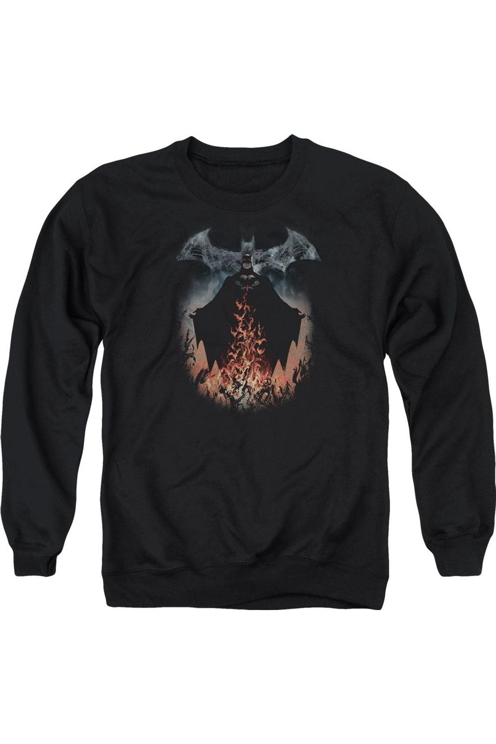 

Толстовка Batman Smoke & Fire для взрослых с круглым вырезом Gildan, черный