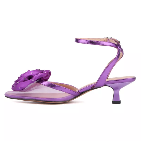 Женские туфли Violetta с ремешком на щиколотке и низким каблуком New York & Company, фиолетовый — фото 3