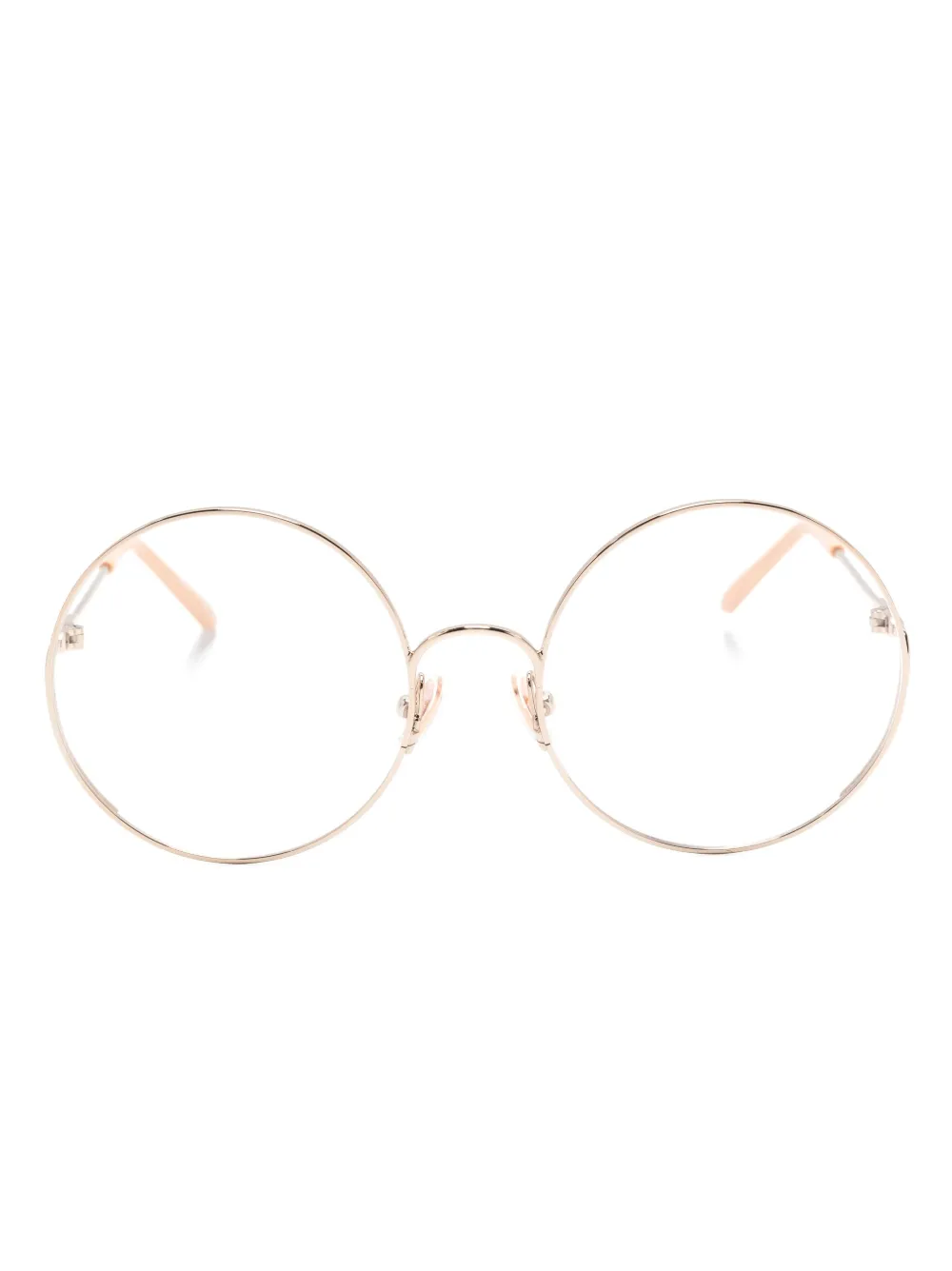 

Очки в круглой оправе с логотипом Chloé Eyewear, золотой