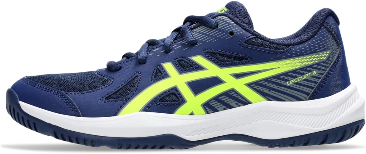 

Кроссовки ASICS Unisex-Child Upcourt 6 GS, желтый/голубой