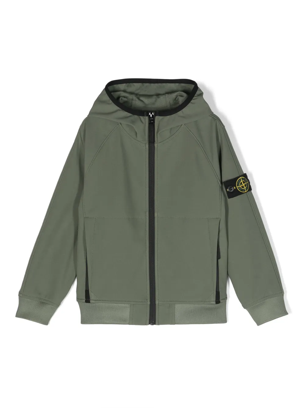 

Куртка с капюшоном и нашивкой Compass Stone Island Junior, зеленый