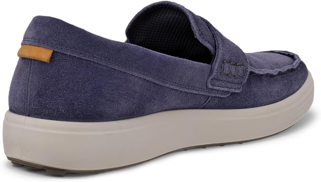 Мужские лоферы ECCO Soft 7 с классической отделкой, серый — фото 3