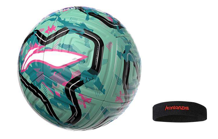 

LINING Размер 5 футбольный мяч TPU бесшовный термосварка Unisex синий зеленый