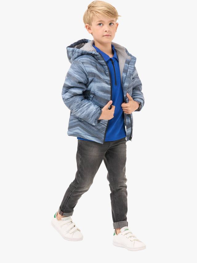 

Куртка-пуховик с принтом в виде мазков кисти Angel & Rocket, Blue/Multi