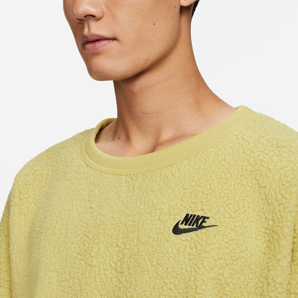 Свитера клубные флисовые зимние с круглым вырезом Nike, золотой — фото 2