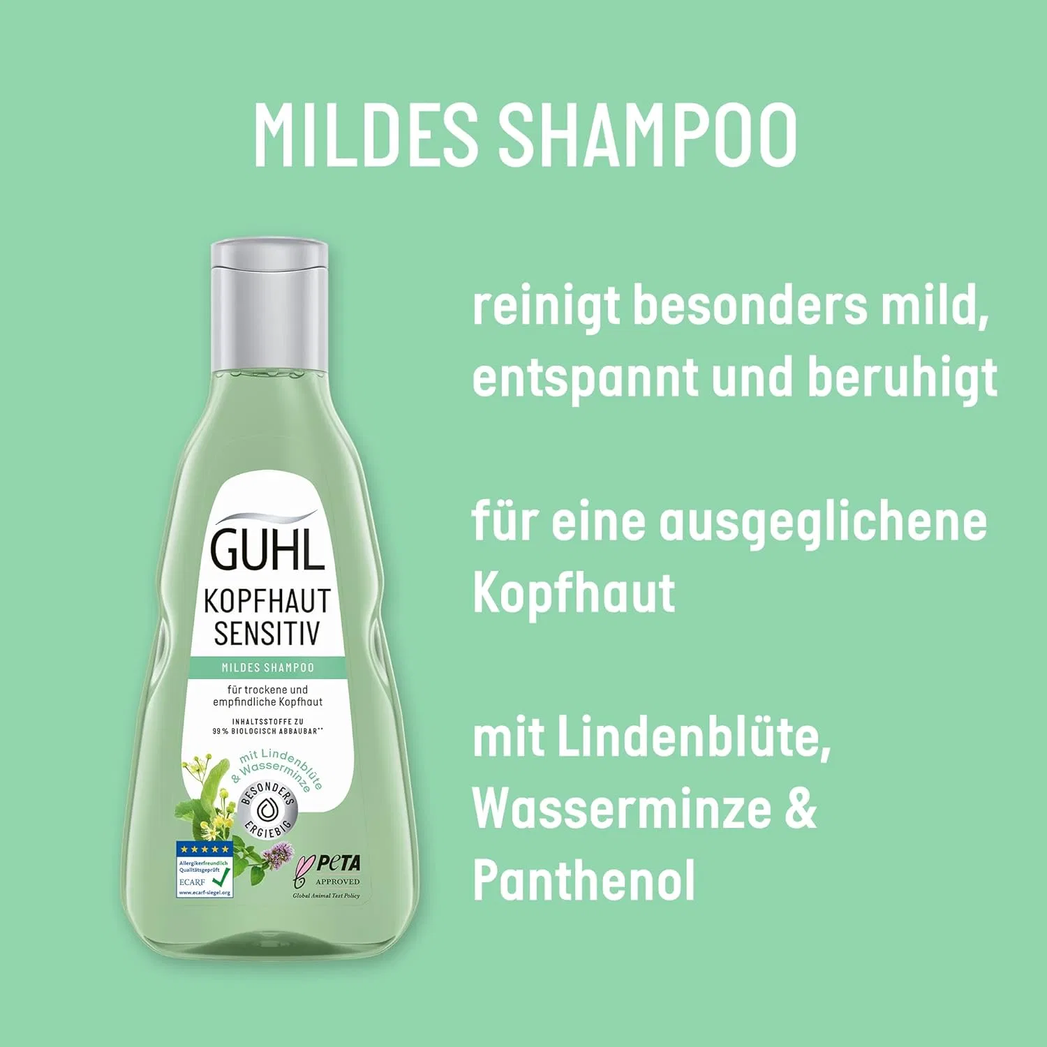 Шампунь Guhl Scalp Sensitive для чувствительной кожи головы, 50 мл Guhl — фото 3