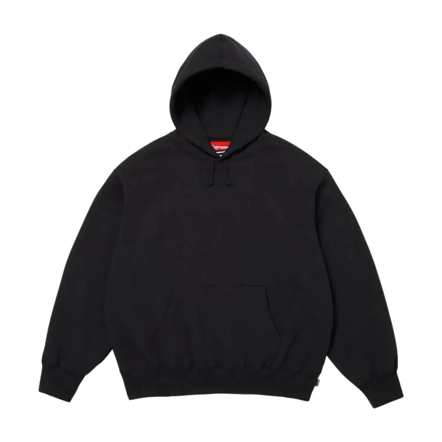 Толстовка Supreme SS26 с атласной аппликацией и капюшоном, черная, SUP-SS26-191-BLK — фото 2