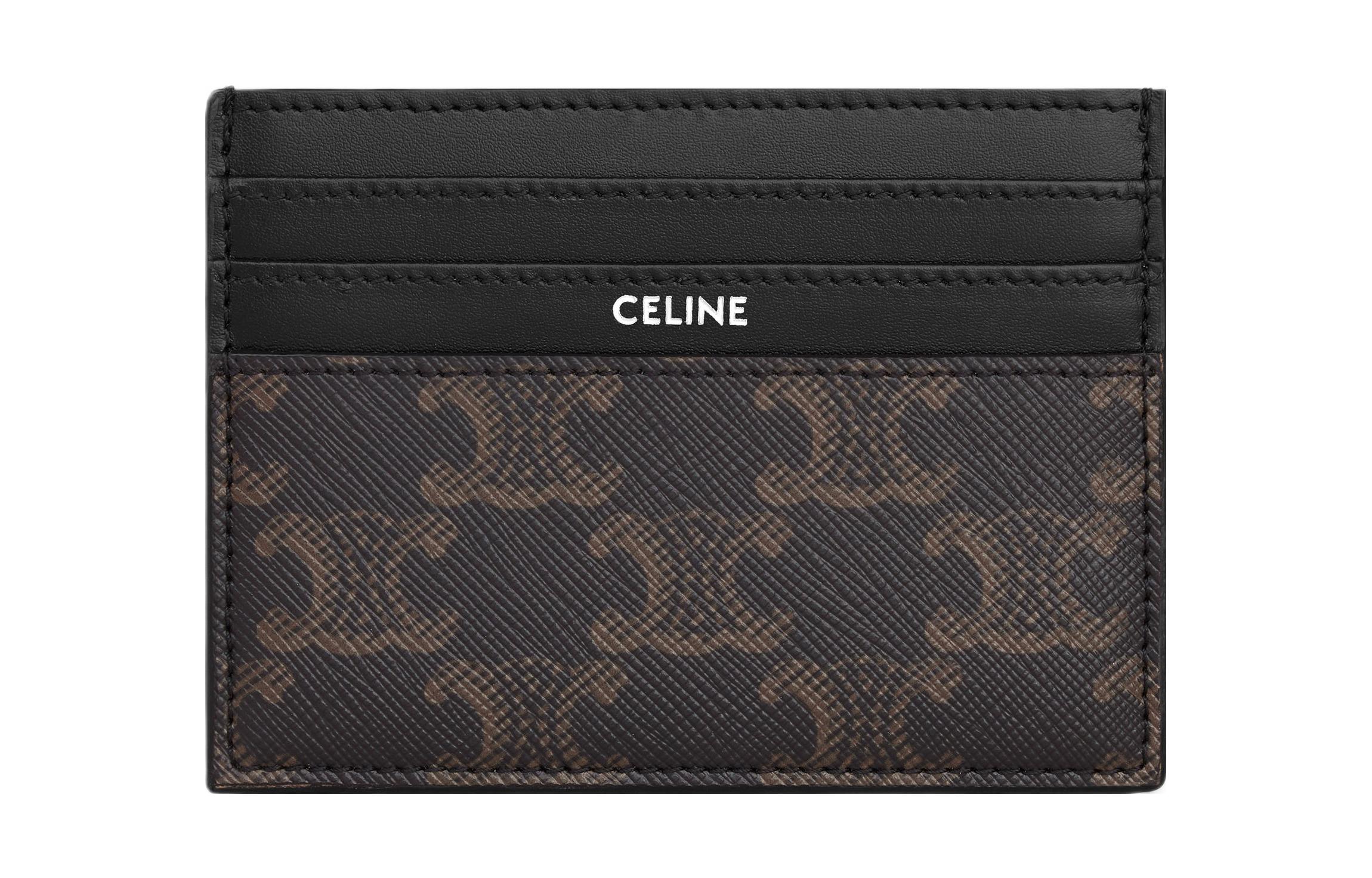 

CELINE Кожаный визитник мужской черный Cow Leather