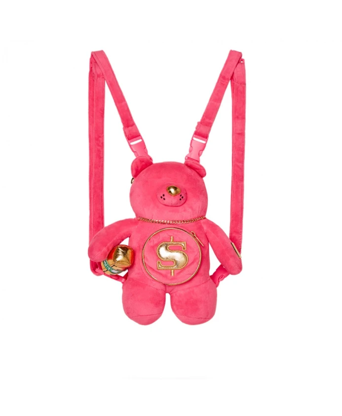 

Лимитированный рюкзак с плюшевым мишкой Sprayground, розовый