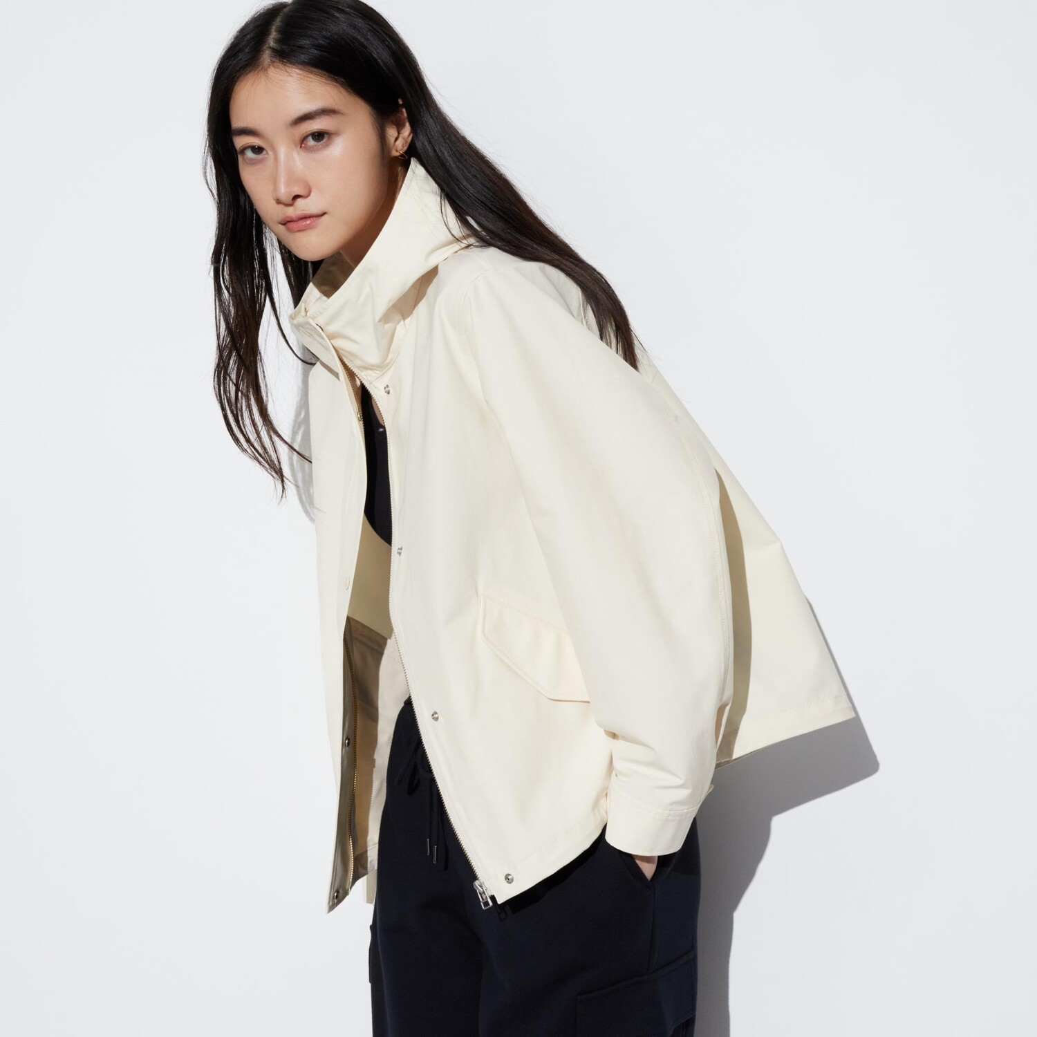 

Парка UNIQLO хлопковая, кремовый, Белый, Парка UNIQLO хлопковая, кремовый