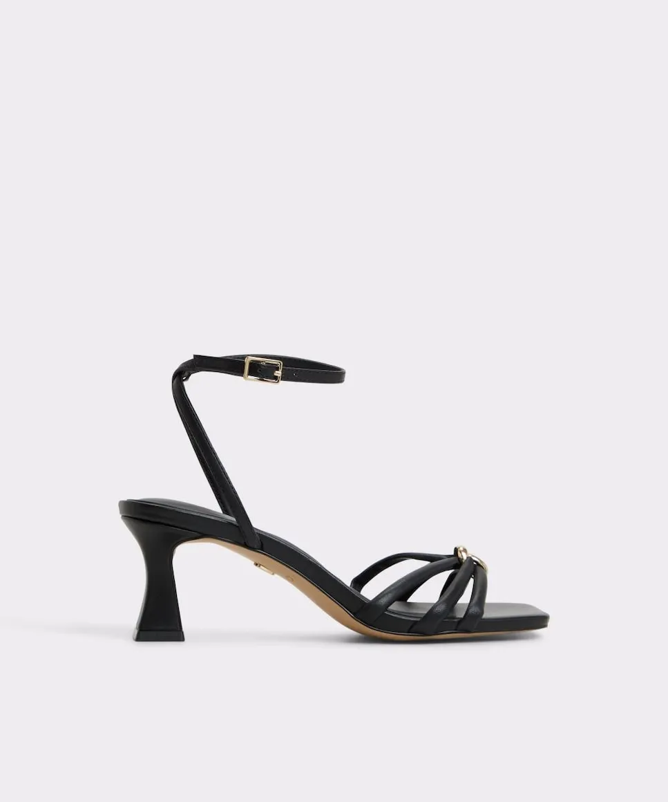 Женские кожаные босоножки на квадратном каблуке Aldo, черный