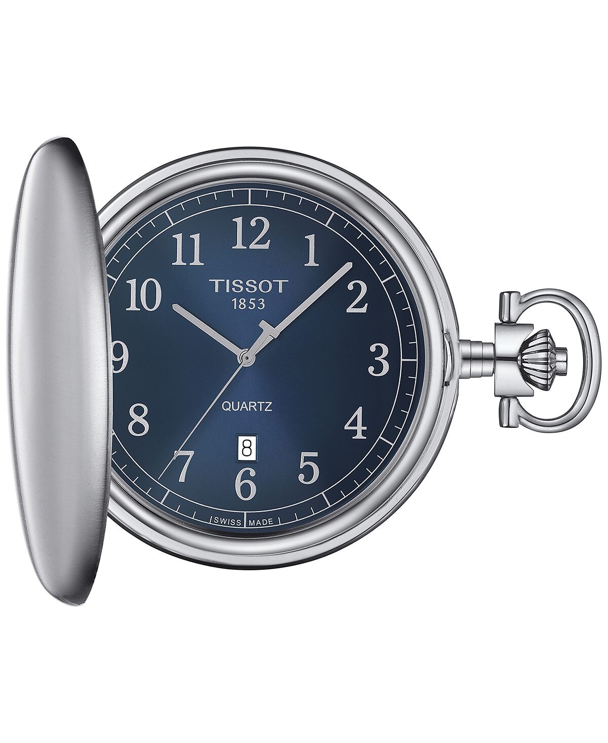 

Швейцарские карманные часы Savonnette унисекс из нержавеющей стали, 49 мм Tissot