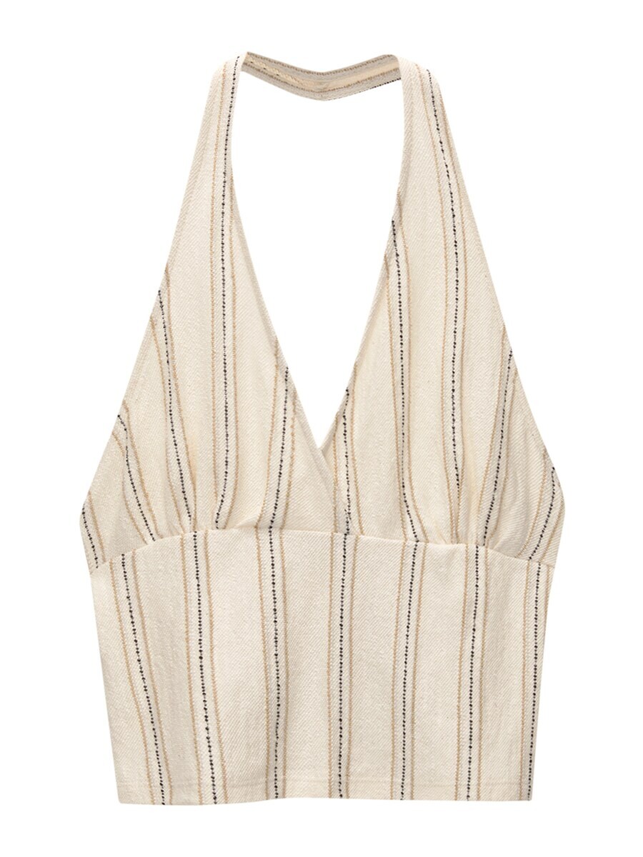 

Укороченный топ Pull&Bear Top, цвет beige/ecru