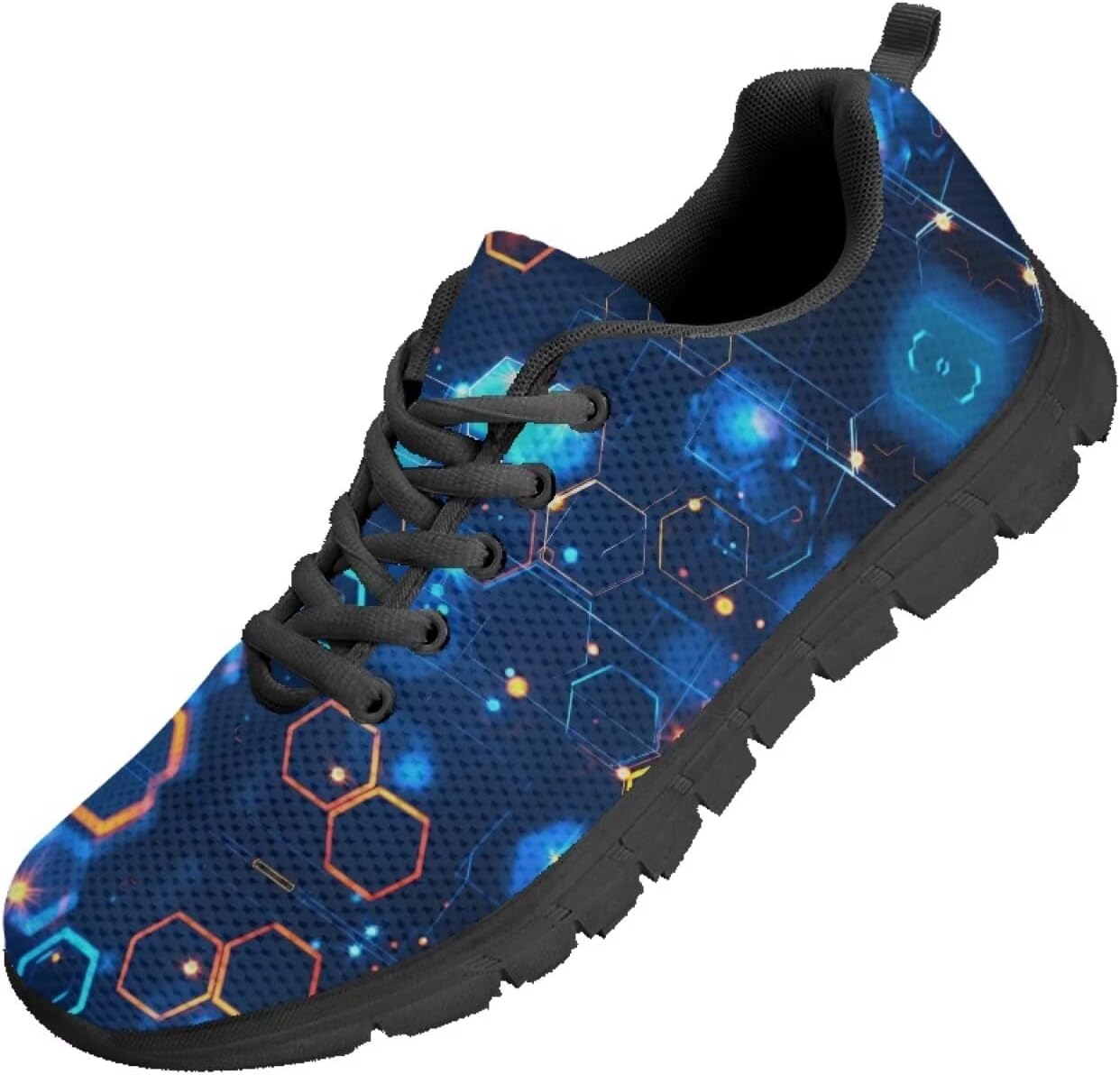 

Мужские кроссовки Funnydude Funny Print для бега, легкие и комфортные на осень, с шнуровкой, для спортзала, Geometric