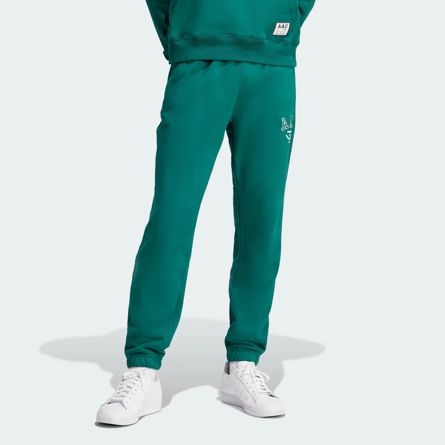 AAC трикотажные спортивные штаны мужские лесной зеленый Adidas Originals, зеленый — фото 2