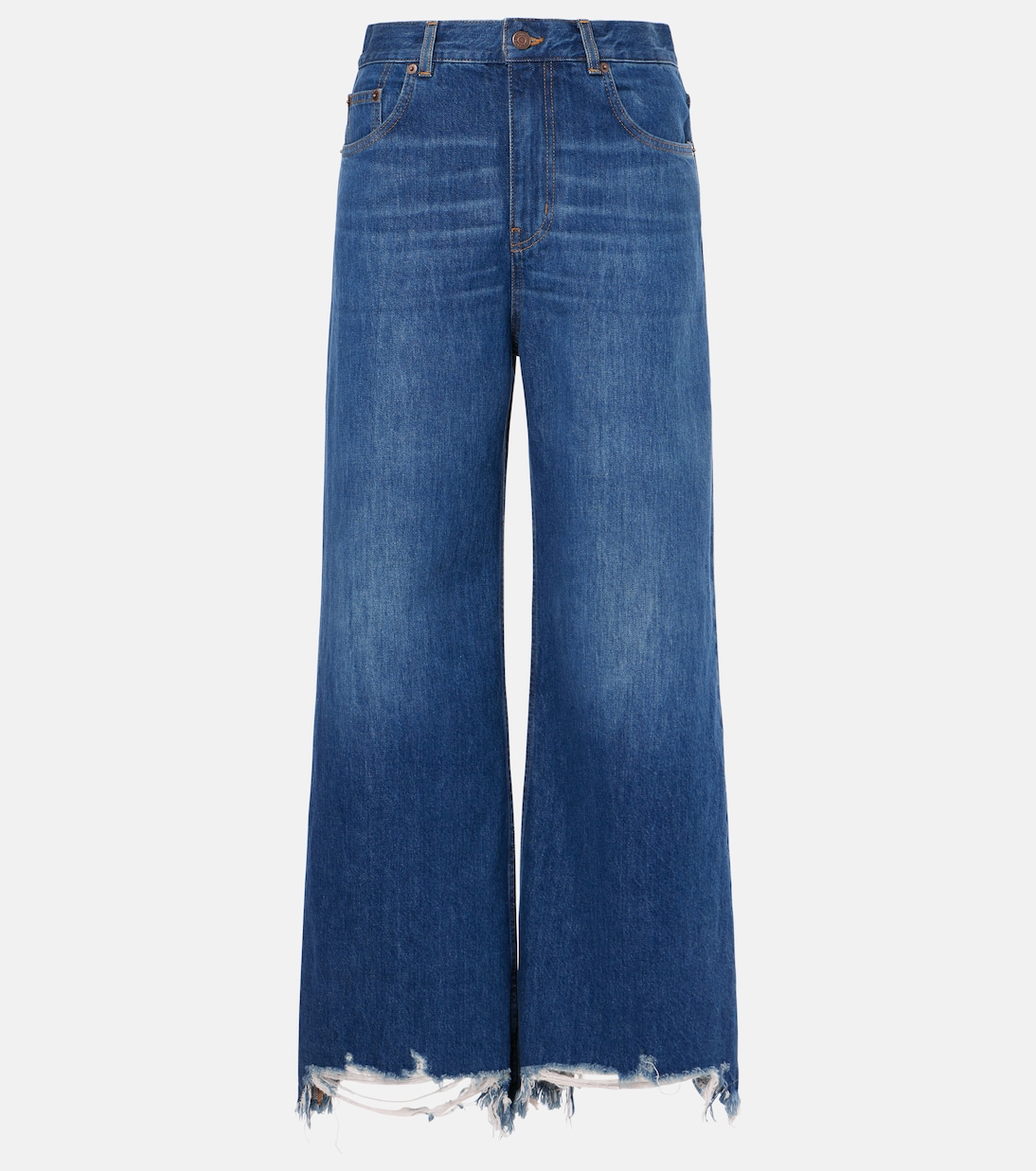 

Джинсы со средней посадкой и широкими штанинами Chloé, Night Blue