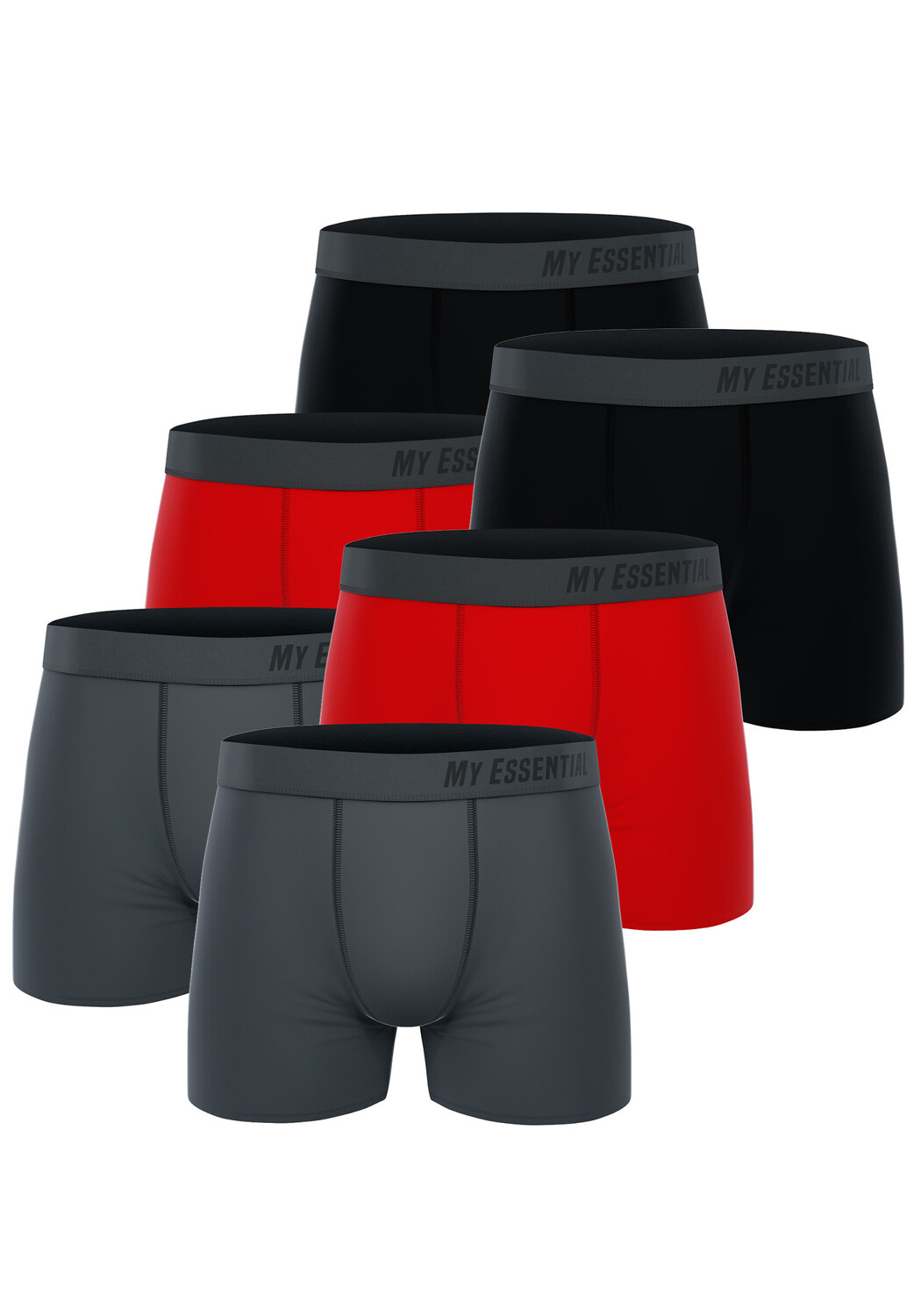 

Боксеры Unbekannt Boxershorts My Essential 6 Pack Boxers Cotton Bio, красный