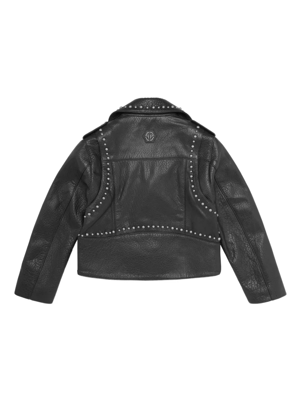 Байкерская куртка с заклепками Philipp Plein Junior, черный — фото 2