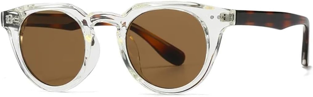 

Солнцезащитные очки для мужчин и женщин - защита UV400 - маленькая круглая оправа с черными линзами для занятий спортом на открытом воздухе и вождения LXLHWN, Tyj388-4