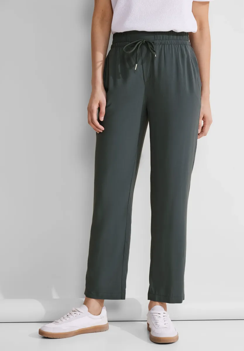 

Однотонные спортивные брюки STREET ONE, цвет Marshy Green