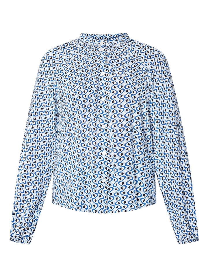 

Zero Блузка с графическим принтом кремово-голубого цвета