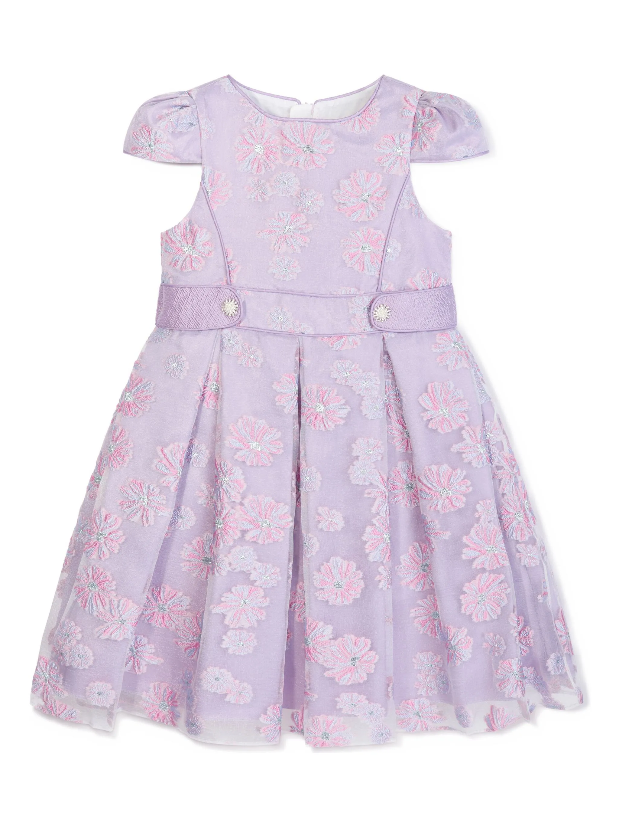 Платье с цветочной вышивкой и плиссировкой Dress & Fleur, фиолетовый — фото 2
