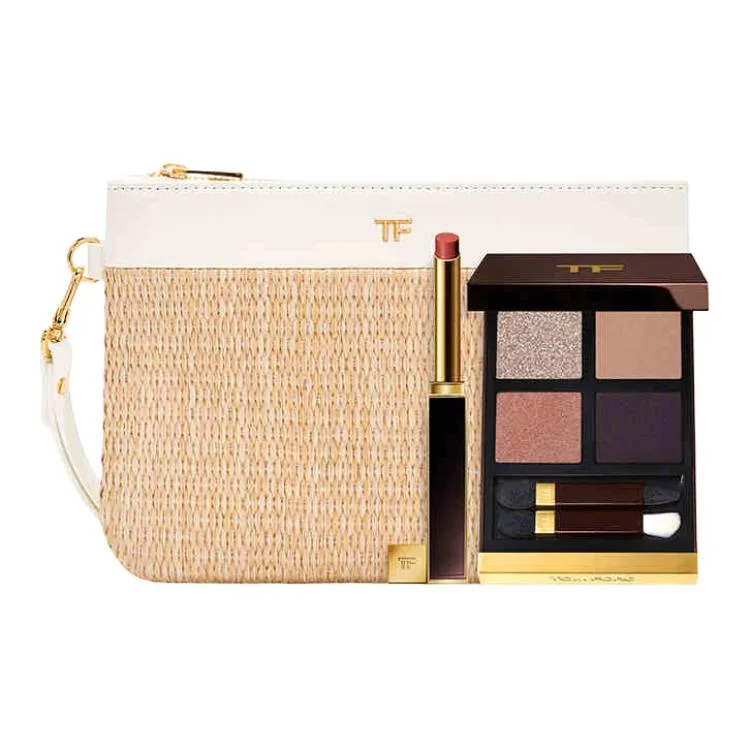 TOM FORD Помада TF Ultra Fine Tube, легко растушевывается, прозрачная и стойкая, Two-Piece Set: Ultra Fine Lipstick #152+Clear Eye Shadow #20