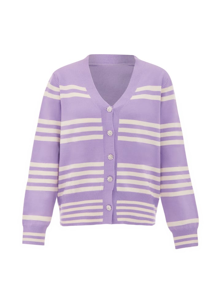 

Женский кардиган цвета лаванды с оттенком белого Usha