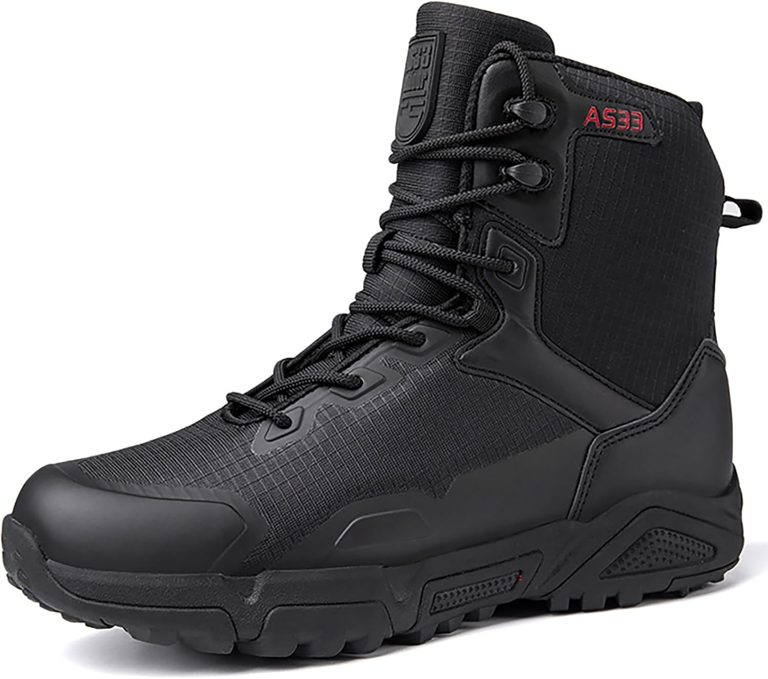 

Мужские военные ботинки Тактические ботинки Ботинки для боевых действий Дышащие полицейские патрульные ботинки Легкие армейские ботинки Водонепроницаемые походные ботинки (Цвет: Камуфляж, Размер: 39) Carxs, черный