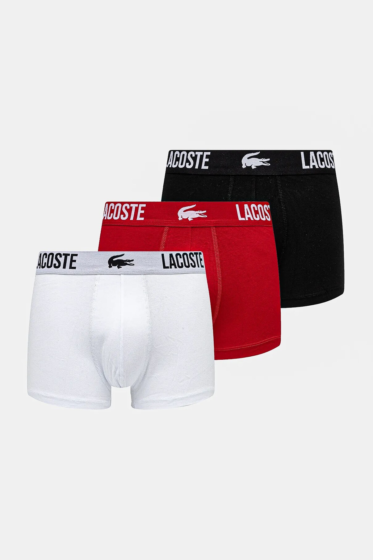 

3 пары боксеров Lacoste, красный