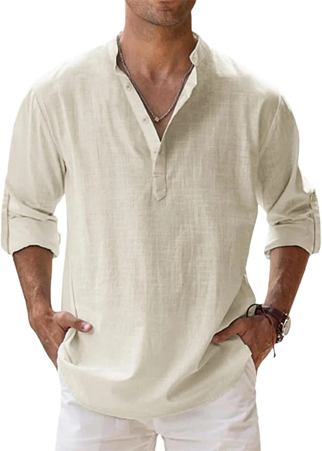 

Мужская футболка поло henley casual loose dry fit