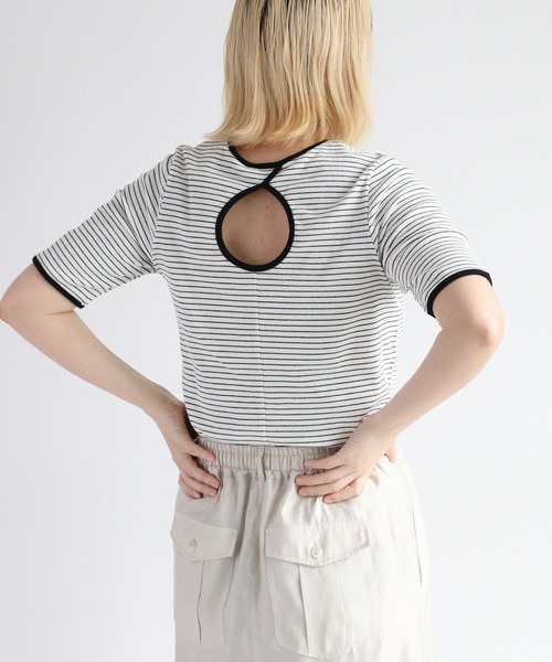 

Футболка с открытой спинкой Cepo, кремовый, Бежевый, Футболка с открытой спинкой Cepo, кремовый