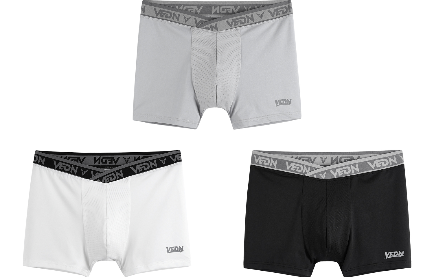 

Трусы мужские 3 шт VEIDOORN, 3 шт (Серый+Белый+Чёрный)