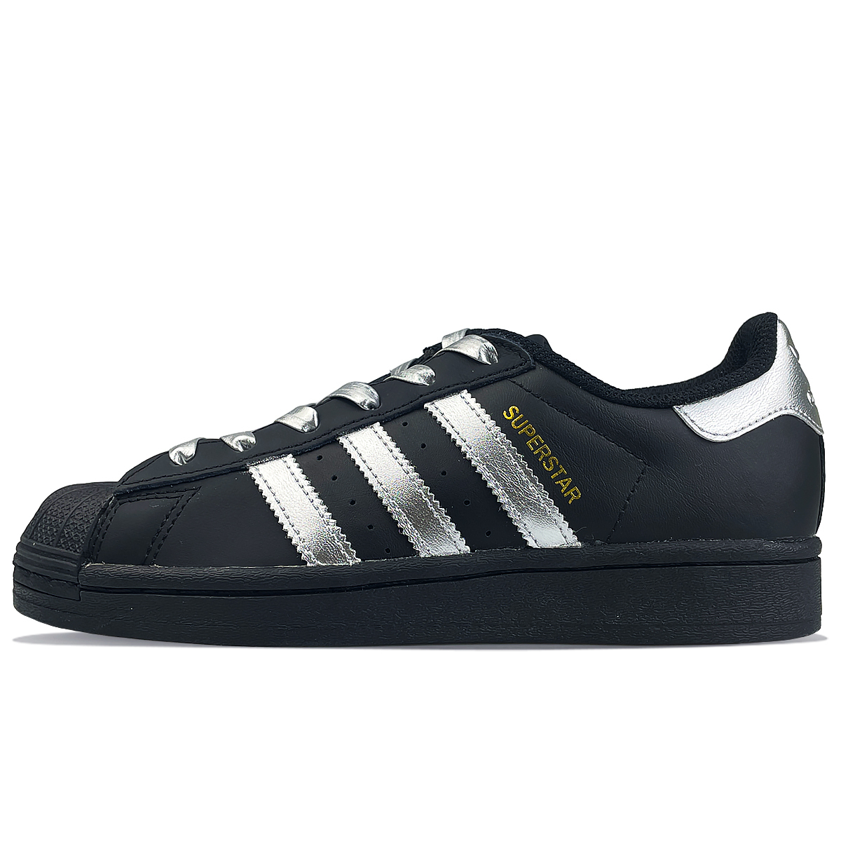 

SUPERSTAR Износостойкие низкие детские скейтбординговые кроссовки Silver Black Подростки Adidas Originals