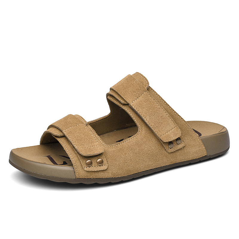 AOKANG Слайдеры мужские в коробке - какао браун, цвет Cocoa Brown[Standard Leather Shoe Size] — фото 3