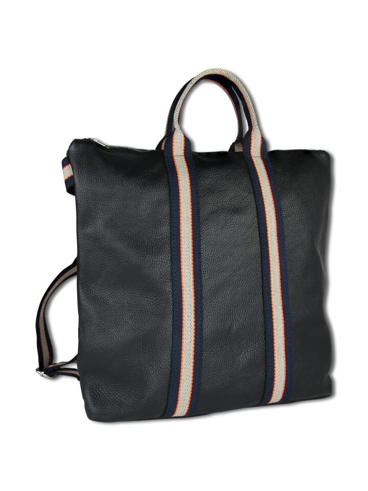 

Рюкзак Toscanto Cityrucksack Leder, Canvas schwarz, blau, beige ca. 43cm