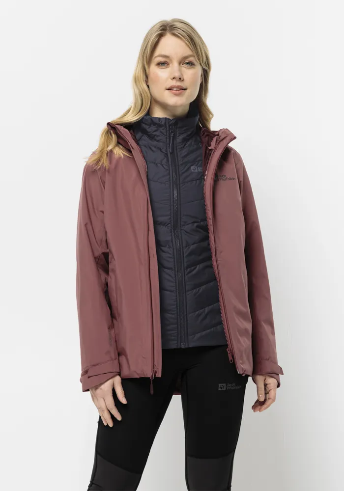 

Функциональная куртка 3-в-1 Jack Wolfskin "GLAABACH 3IN1 JKT W" (2 шт.), с капюшоном, цвет Apple-Butter