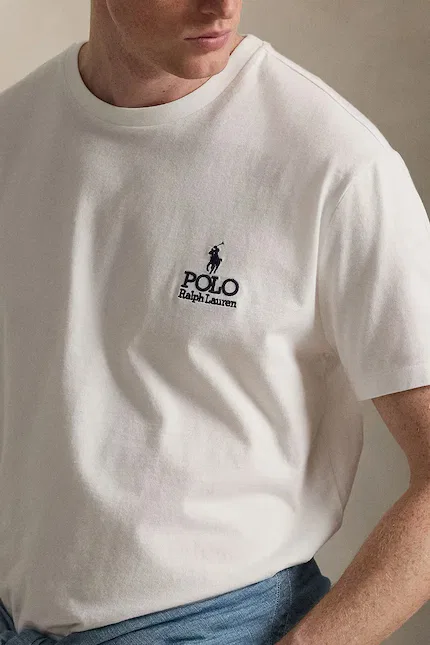Футболка хлопковая T-shirt Polo Ralph Lauren, белый — фото 4