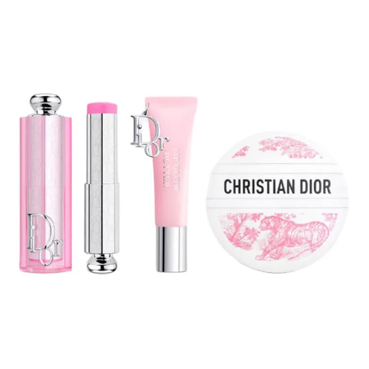 DIOR Набор косметики для лица: крем, бальзам для губ, румяна, Three-Piece Set: Pattern Multi-Purpose Moisturizer 50ml+Soothing Lip Balm #101+Rose Revitalizing Blush Stick #001