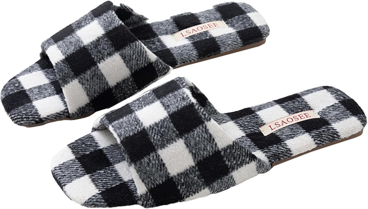 

Роскошные клетчатые сандалии Yafirgeer для женщин и мужчин, высококлассные шлепанцы с открытым носком, элегантная обувь для дома, для улицы и дома, черный