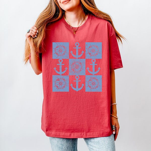 

Футболка женская Anchor wheel grid Simply Sage Market, Brick, Зеленый, Футболка женская Anchor wheel grid Simply Sage Market, Brick