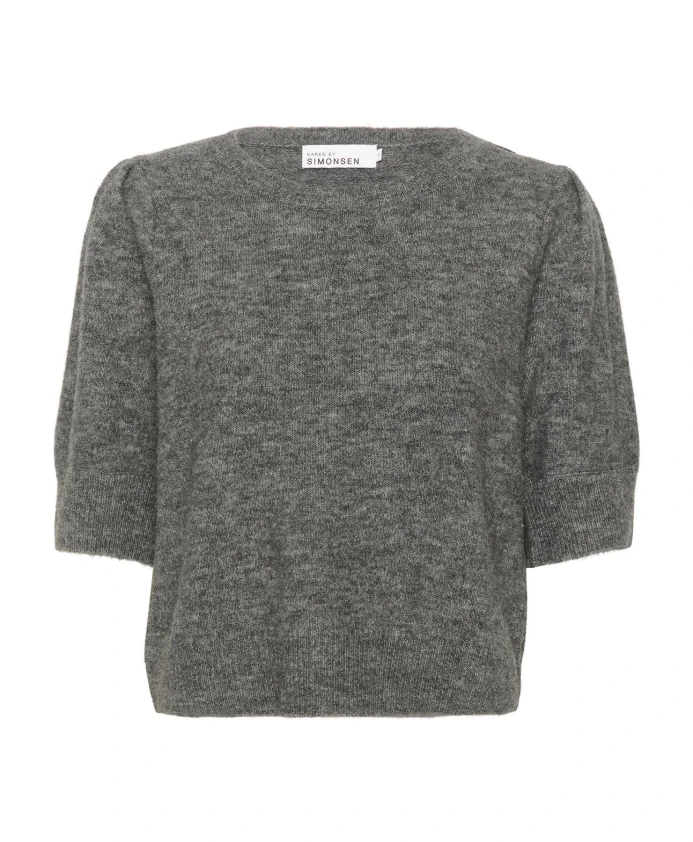 

Простой пуловер серого меланжевого цвета Karen By Simonsen, серый