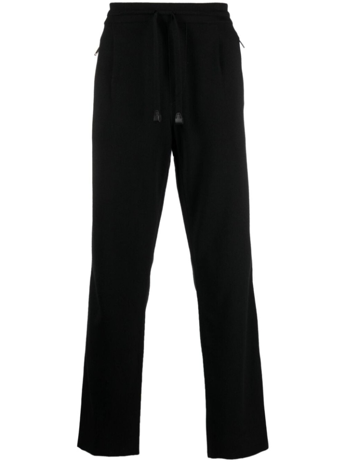 

Brioni прямые брюки с кулиской, черный