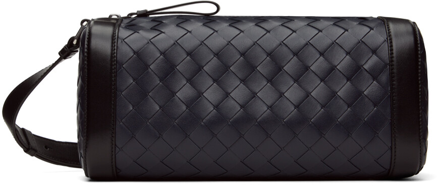 

Сумка Intrecciato темно-синего цвета с черным кирпичом Bottega Veneta
